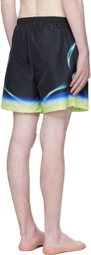 Casablanca Black Sporchid Printed Swim Shorts