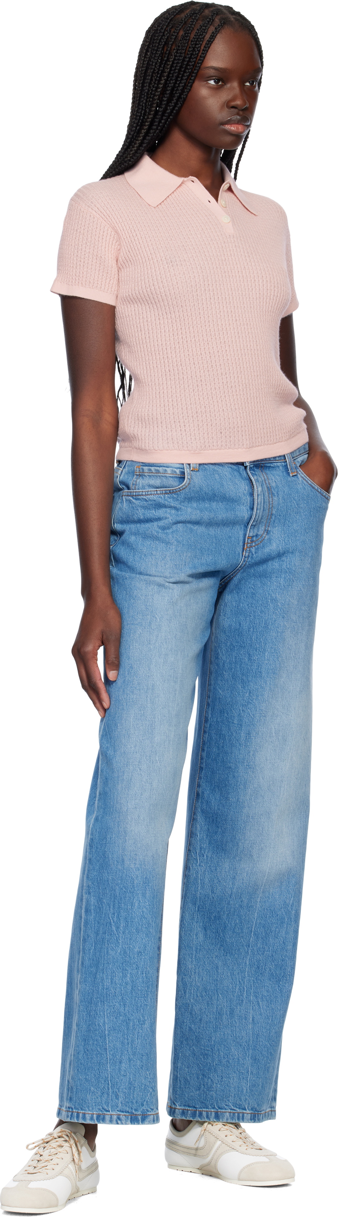 Guest in Residence Pink Shrunken Polo