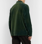 Neighborhood - Savage Reversible Embroidered Cotton-Velvet and Creased-Satin Jacket - Green