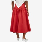 Peachy Den Women's Deba Midi Skirt in Tomato