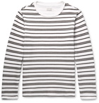 Club Monaco - Double-Faced Striped Cotton-Jersey T-Shirt - White