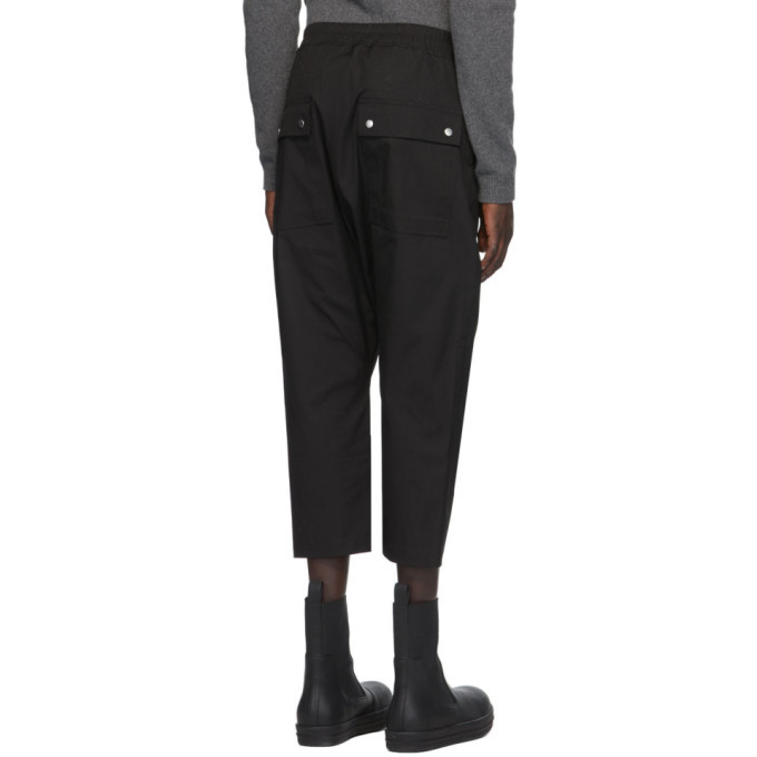 Rick Owens Black Cropped Bela Trousers Rick Owens