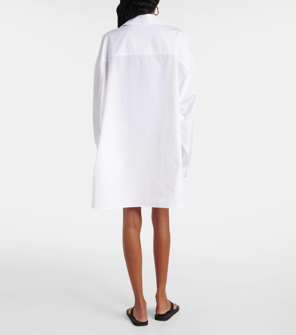Wardrobe.NYC Oversized cotton poplin shirt dress