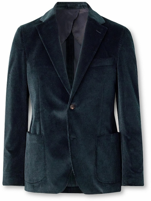 Photo: Lardini - Stretch-Cotton Corduroy Suit Jacket - Blue