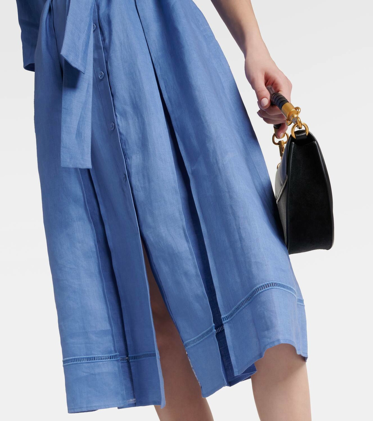 Max Mara Nocino pleated linen midi dress Max Mara