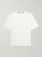 Thom Browne - Logo-Appliquéd Striped Cotton-Jersey T-Shirt - White