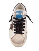 Golden Goose Super Star Sneakers In Leather And Suede Color Beige And Brown