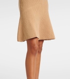 Patou Scarf-detail wool and cashmere minidress