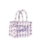 MC2 Saint Barth Wooly Colette Fringed Handbag With Pied De Poule Pattern