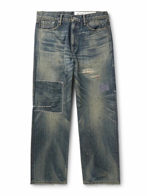 Photo: Neighborhood - Savage Straight-Leg Distressed Selvedge Jeans - Blue