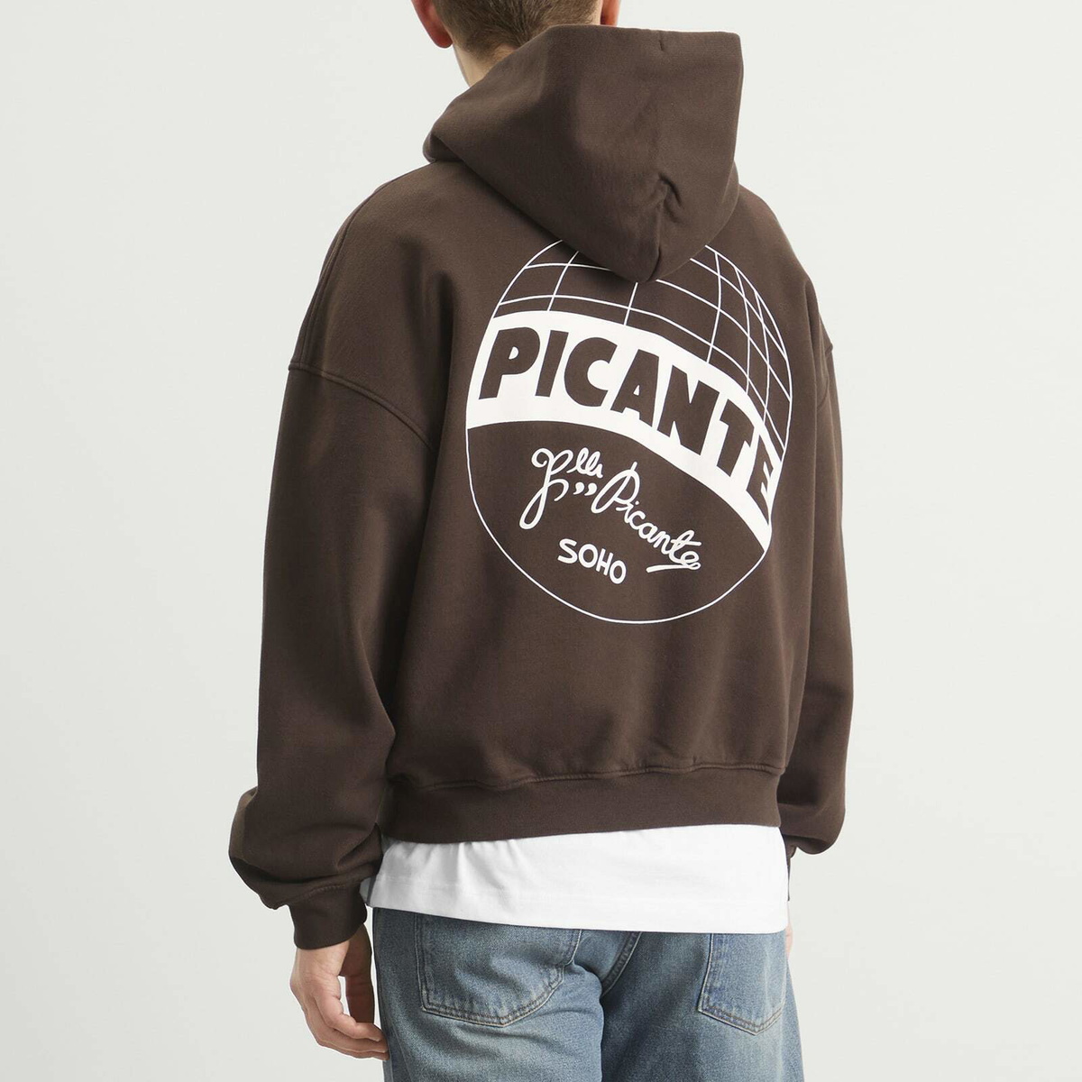 Picante Men's Fratelli Hoodie in Brown