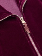 TOM FORD - Cotton-Blend Velour Track Jacket - Purple