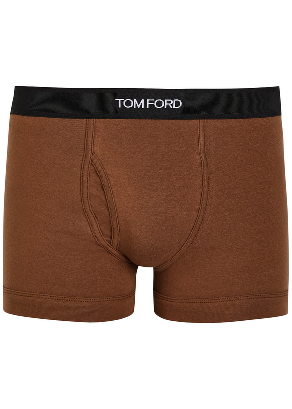 Photo: Tom Ford Stretch-cotton Boxer Briefs Brown