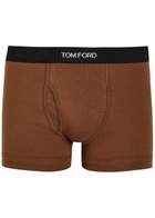 Tom Ford Stretch-cotton Boxer Briefs Brown