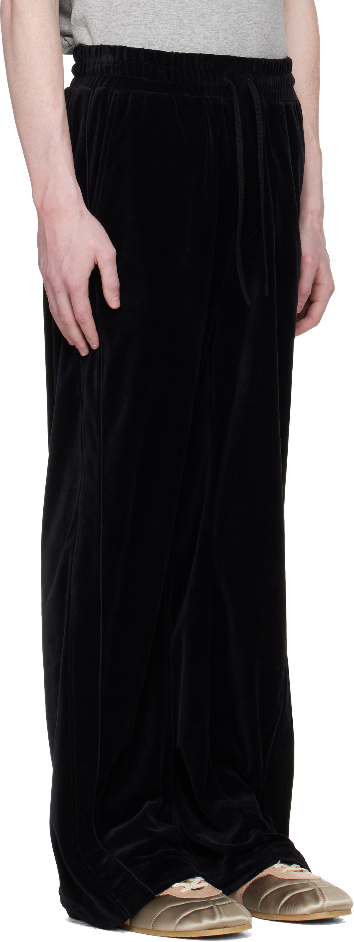 Commission Black Shift Velvet Track Pants