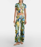 Christopher Esber Acidic Floral cropped T-shirt