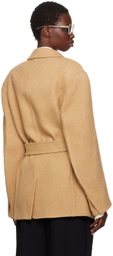 Recto Beige Handmade Single-Breasted Jacket