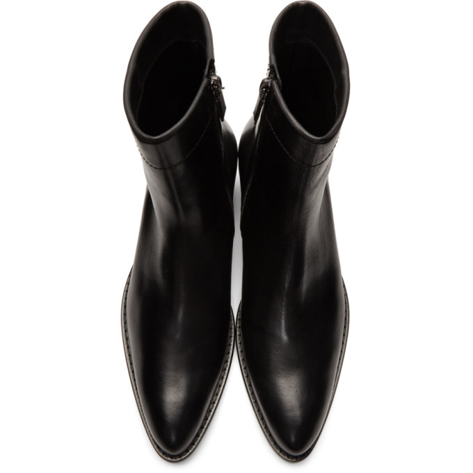 パインアップル 19AW haider ackermann ブーツ 41 Haider Ackermann Boots Zip Up Leather Black Chelsa Rick Owens