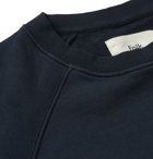 Folk - Rivet Garment-Dyed Loopback Cotton-Jersey Sweatshirt - Blue