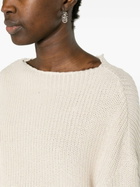 Jade Cropper White Asymmetric Organic Cotton Jumper