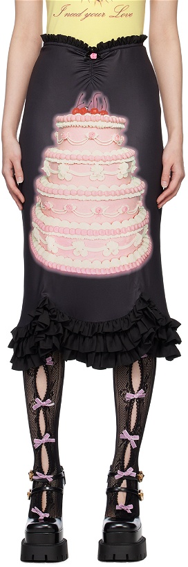 Photo: Nodress Black Birthday Cake Midi Skirt