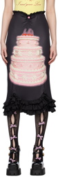 Nodress Black Birthday Cake Midi Skirt