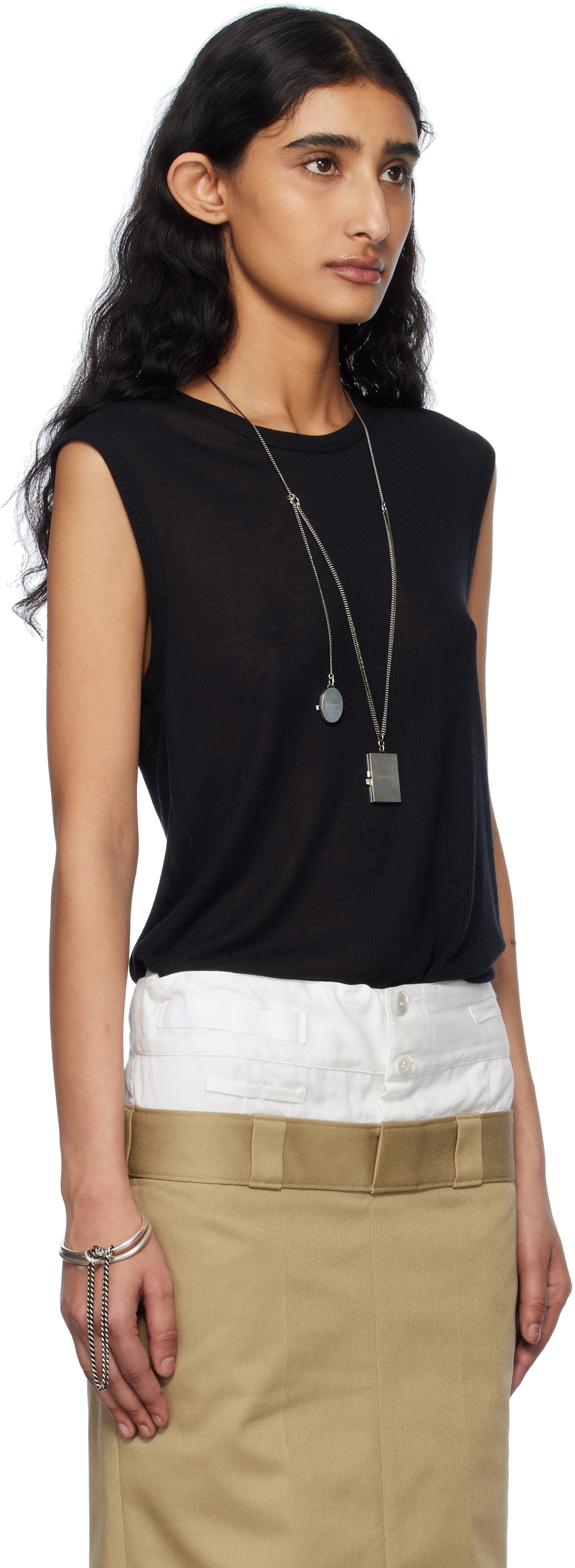 Ann Demeulemeester Black Biba Sleeveless Tank Top