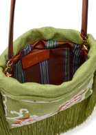 Etro Kalispera Small Embroidered Linen Shoulder bag - Green - One Size