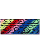 AGR Women's Merino Cable Jacquard Rainbow Scarf in Multi