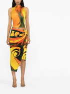 LOUISA BALLOU - Long Printed Draped Skirt