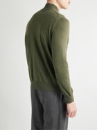 Canali - Slim-Fit Cashmere Half-Zip Sweater - Green