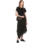 Loewe Black Satin and Jersey T-Shirt Dress