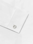 FERRAGAMO - Gancini Logo-Engraved Palladium-Plated Cufflinks