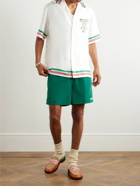 Casablanca - Straight-Leg Logo-Appliquéd Shell Shorts - Green