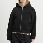 GANNI Women's Heavy Terry Jersey Zip Hoodie in Black