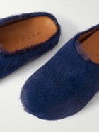 Marni - Fussbett Calf Hair Slippers - Blue