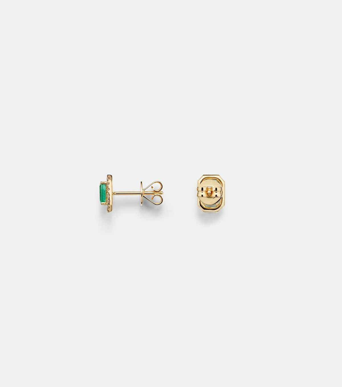 Shay Jewelry 18kt gold earrings with emeralds and diamonds