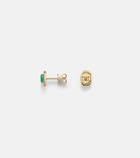 Shay Jewelry 18kt gold earrings with emeralds and diamonds