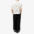 Bode Men's Embroidered Buttercup Vacation Shirt in White