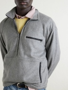 Auralee - Silk-Fleece Half-Zip Sweatshirt - Gray