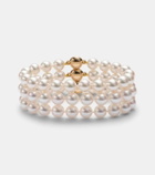 Bucherer Fine Jewellery Grace 18kt gold bracelet with pearls and diamonds