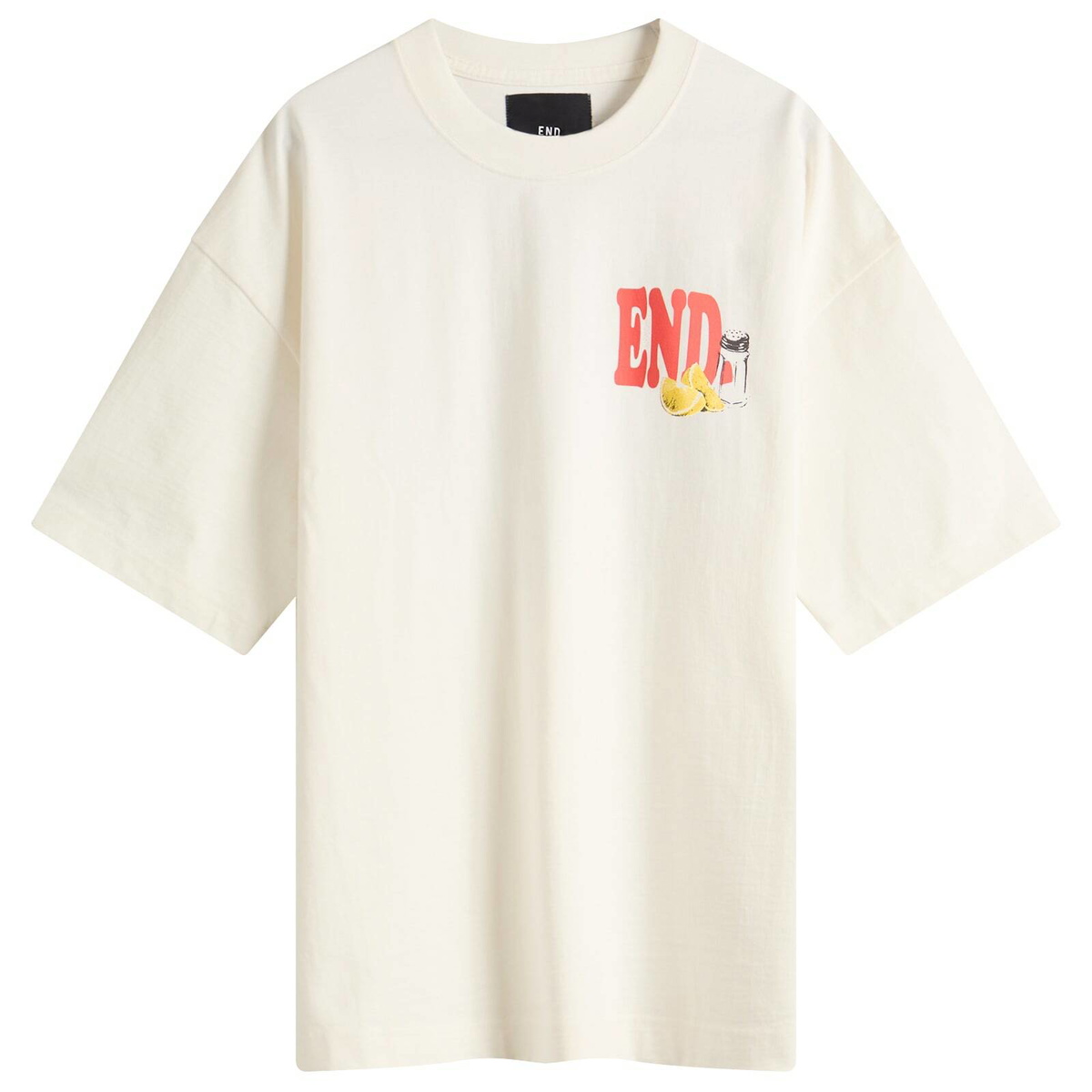 END. Coastal Fish Bar Eat In T-Shirt in Ecru