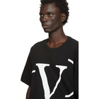 Valentino Black Deconstructed VLogo T-Shirt