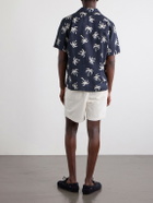 Onia - Camp-Collar Printed Linen and Lyocell-Blend Shirt - Blue