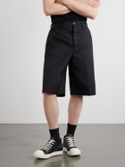 Rick Owens - Straight-Leg Cotton-Blend Canvas Shorts - Black