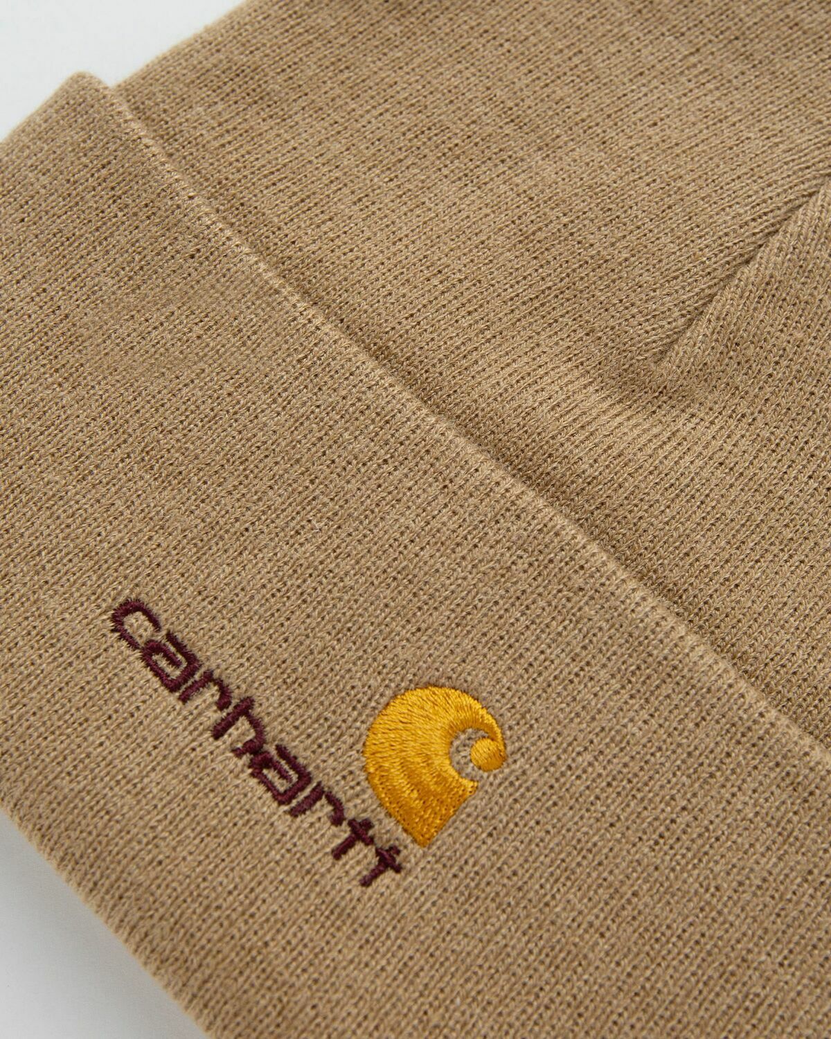 Carhartt WIP American Script Beanie Brown Mens Beany