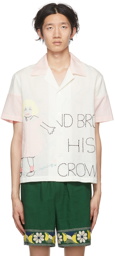 Bode White & Pink 'Jack Fell Down' Shirt