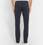 Nudie Jeans - Slim Adam Garment-Dyed Stretch Organic Cotton-Twill Trousers - Men - Navy