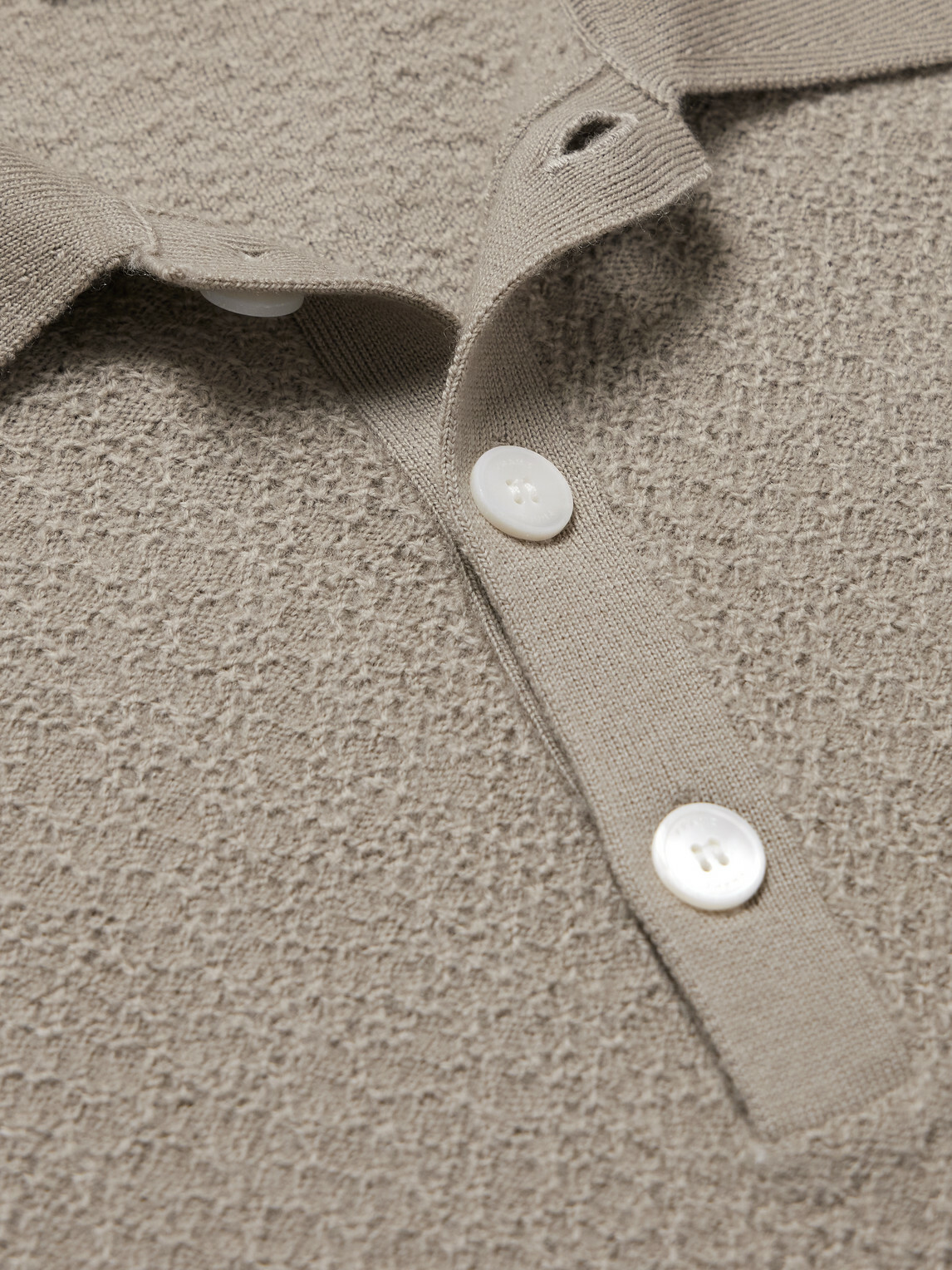 FRAME - Wool Polo Sweater - Gray