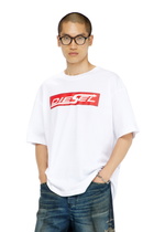 Diesel Cotton T-shirt with Diesel logo print - T-Shirts Mens in White